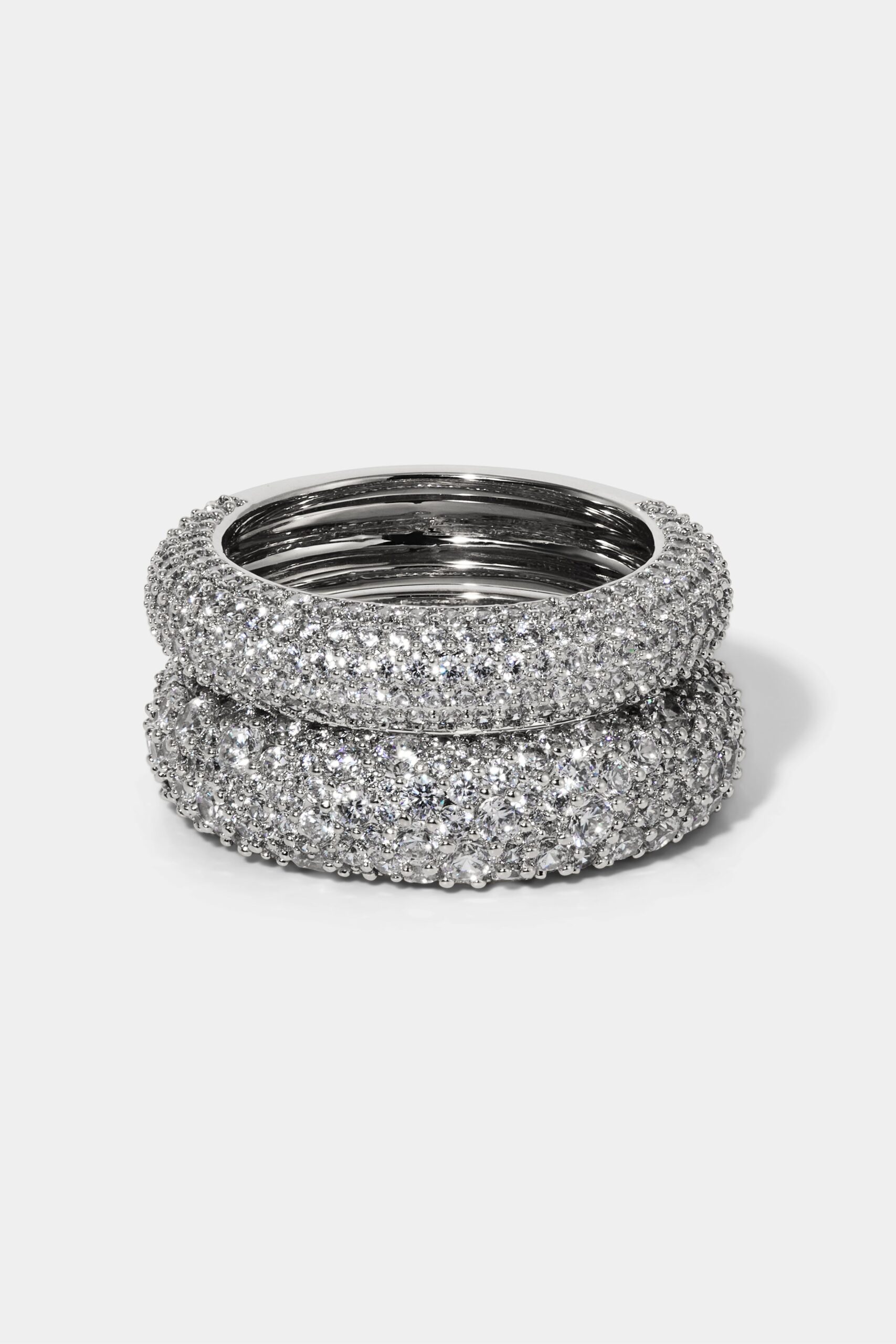CRUSHED SET OF 2 RINGS