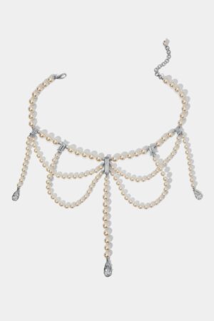 PEARL CHOKER LOW DROPS NECKLACE