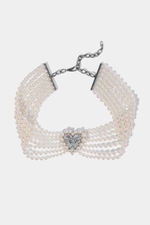 MATERIAL PEARL CHOKER NECKLACE