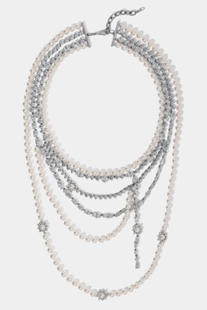 MATERIAL PEARL DRAMA SWAG NECKLACE